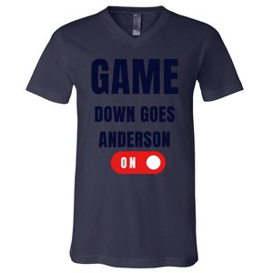 Down Goes Anderson V-Neck T-Shirt