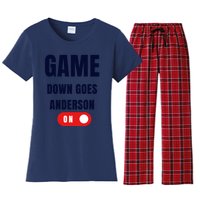 Down Goes Anderson Women's Flannel Pajama Set