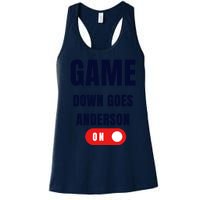 Down Goes Anderson Women's Racerback Tank