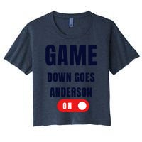 Down Goes Anderson Women's Crop Top Tee