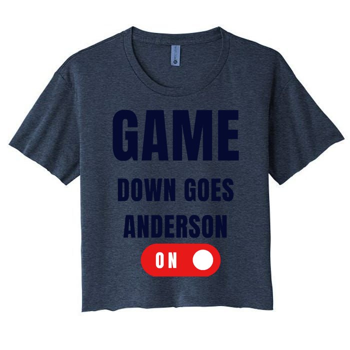 Down Goes Anderson Women's Crop Top Tee