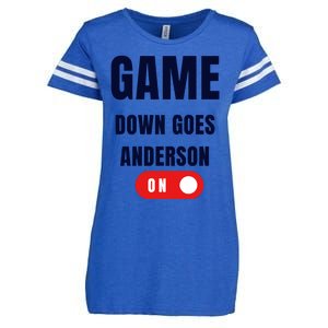 Down Goes Anderson Enza Ladies Jersey Football T-Shirt