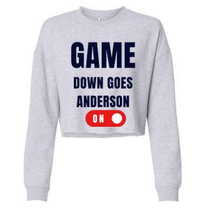 Down Goes Anderson Cropped Pullover Crew