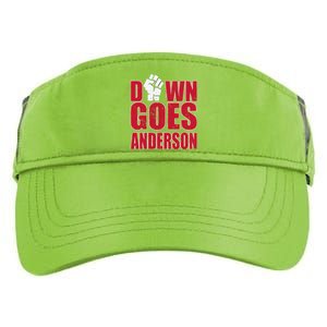 DOWN GOES ANDERSON FUNNY BASEBALL Adult Drive Performance Visor