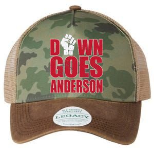 DOWN GOES ANDERSON FUNNY BASEBALL Legacy Tie Dye Trucker Hat