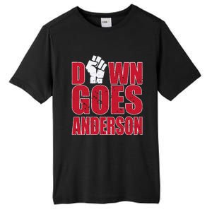 DOWN GOES ANDERSON FUNNY BASEBALL Tall Fusion ChromaSoft Performance T-Shirt