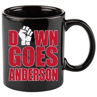 DOWN GOES ANDERSON FUNNY BASEBALL 11oz C Handle Ceramic Mug