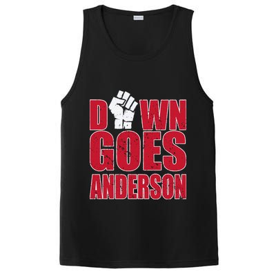 DOWN GOES ANDERSON FUNNY BASEBALL PosiCharge Competitor Tank