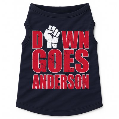 DOWN GOES ANDERSON FUNNY BASEBALL Doggie Tank