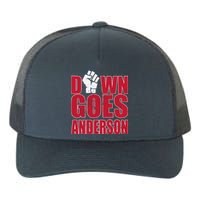 DOWN GOES ANDERSON FUNNY BASEBALL Yupoong Adult 5-Panel Trucker Hat