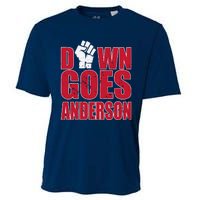 DOWN GOES ANDERSON FUNNY BASEBALL Cooling Performance Crew T-Shirt