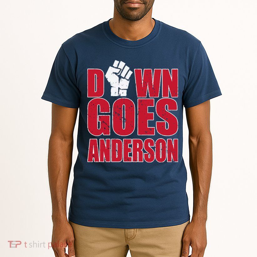 DOWN GOES ANDERSON FUNNY BASEBALL Tall T-Shirt