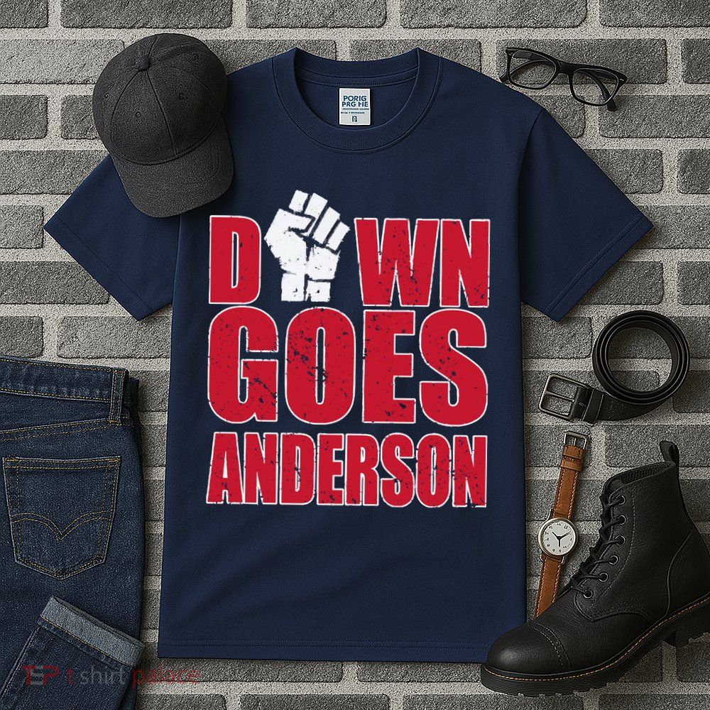 DOWN GOES ANDERSON FUNNY BASEBALL Tall T-Shirt