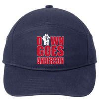 DOWN GOES ANDERSON FUNNY BASEBALL 7-Panel Snapback Hat