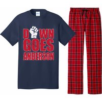 DOWN GOES ANDERSON FUNNY BASEBALL Pajama Set