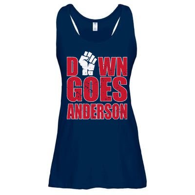 DOWN GOES ANDERSON FUNNY BASEBALL Ladies Essential Flowy Tank
