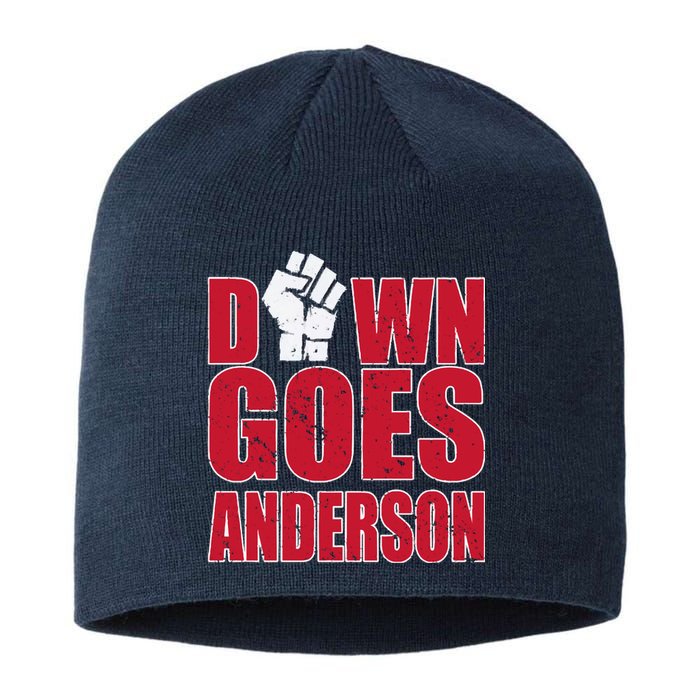 DOWN GOES ANDERSON FUNNY BASEBALL Sustainable Beanie