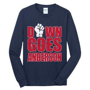 DOWN GOES ANDERSON FUNNY BASEBALL Tall Long Sleeve T-Shirt