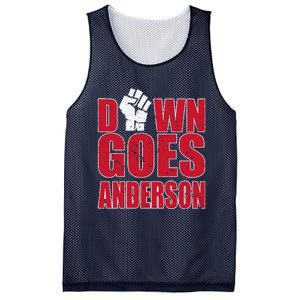 DOWN GOES ANDERSON FUNNY BASEBALL Mesh Reversible Basketball Jersey Tank