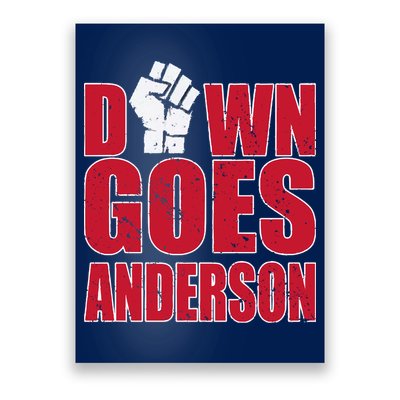 DOWN GOES ANDERSON FUNNY BASEBALL Poster
