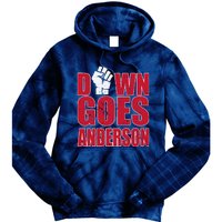 DOWN GOES ANDERSON FUNNY BASEBALL Tie Dye Hoodie