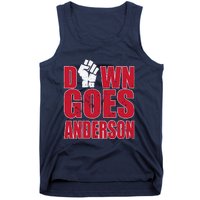 DOWN GOES ANDERSON FUNNY BASEBALL Tank Top