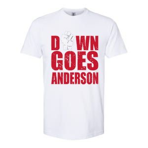 DOWN GOES ANDERSON FUNNY BASEBALL Softstyle CVC T-Shirt