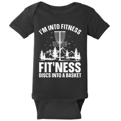 Disc Golf Art Disc Golfer Player Disc Golf Baby Bodysuit