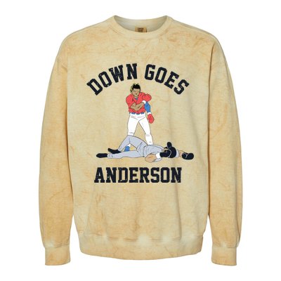 Down Goes Anderson Colorblast Crewneck Sweatshirt