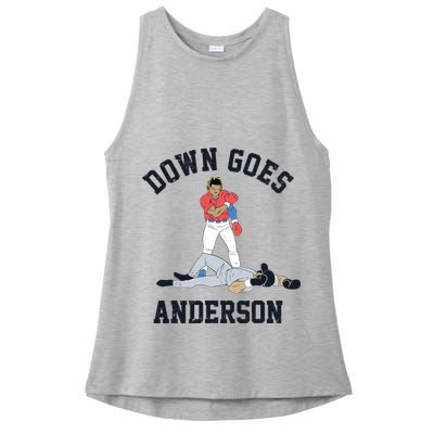 Down Goes Anderson Ladies PosiCharge Tri-Blend Wicking Tank