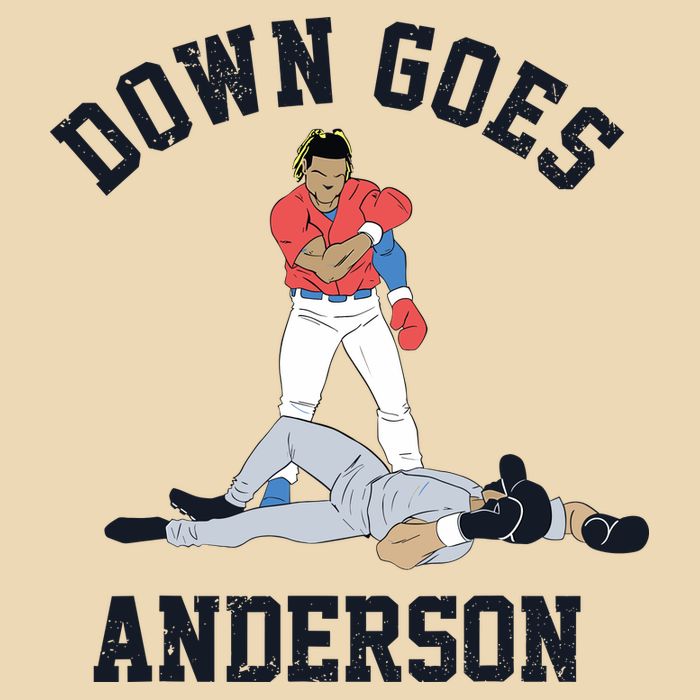 Down Goes Anderson Zip Tote Bag