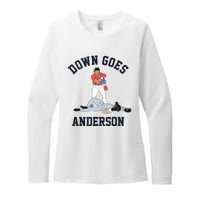 Down Goes Anderson Womens CVC Long Sleeve Shirt