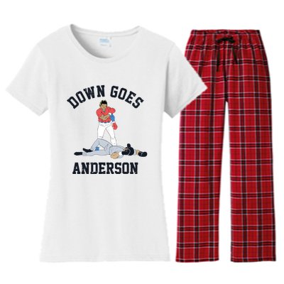 Down Goes Anderson Women's Flannel Pajama Set