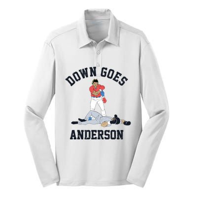 Down Goes Anderson Silk Touch Performance Long Sleeve Polo