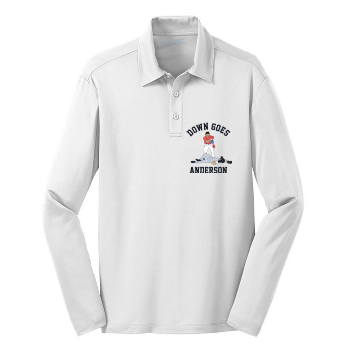 Down Goes Anderson Silk Touch Performance Long Sleeve Polo