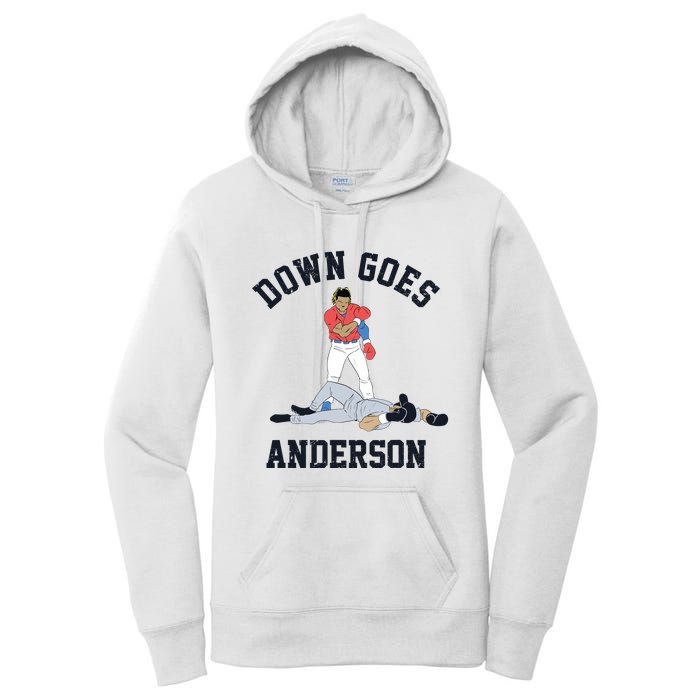 Down Goes Anderson Women's Pullover Hoodie