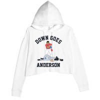 Down Goes Anderson Crop Fleece Hoodie