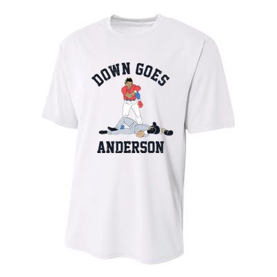 Down Goes Anderson Youth Performance Sprint T-Shirt