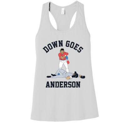 Down Goes Anderson Women's Racerback Tank