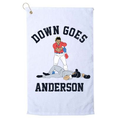 Down Goes Anderson Golf Towel