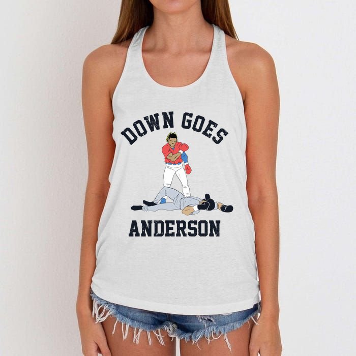 Down Goes Anderson Women's Knotted Racerback Tank