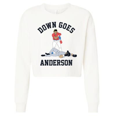 Down Goes Anderson Cropped Pullover Crew