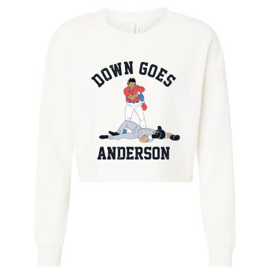 Down Goes Anderson Cropped Pullover Crew