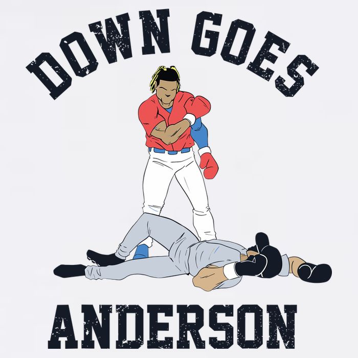 Down Goes Anderson Short Acrylic Beanie
