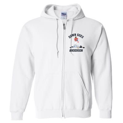Down Goes Anderson Full Zip Hoodie