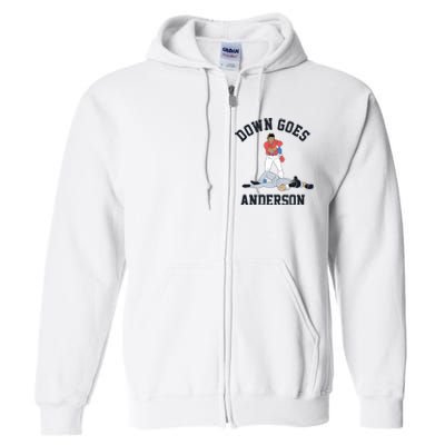 Down Goes Anderson Full Zip Hoodie