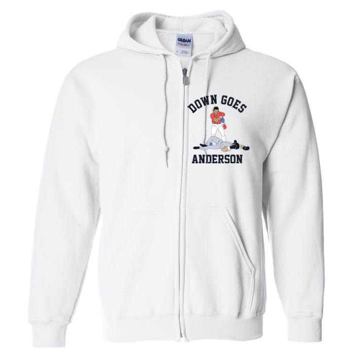 Down Goes Anderson Full Zip Hoodie