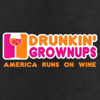 Drunkin' Grownups America Runs On Wine Funny Drinking Quote 15oz Campfire Ceramic Mug