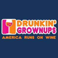 Drunkin' Grownups America Runs On Wine Funny Drinking Quote Cooling Performance Crew T-Shirt
