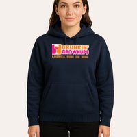 Drunkin' Grownups America Runs On Wine Funny Drinking Quote Hoodie
